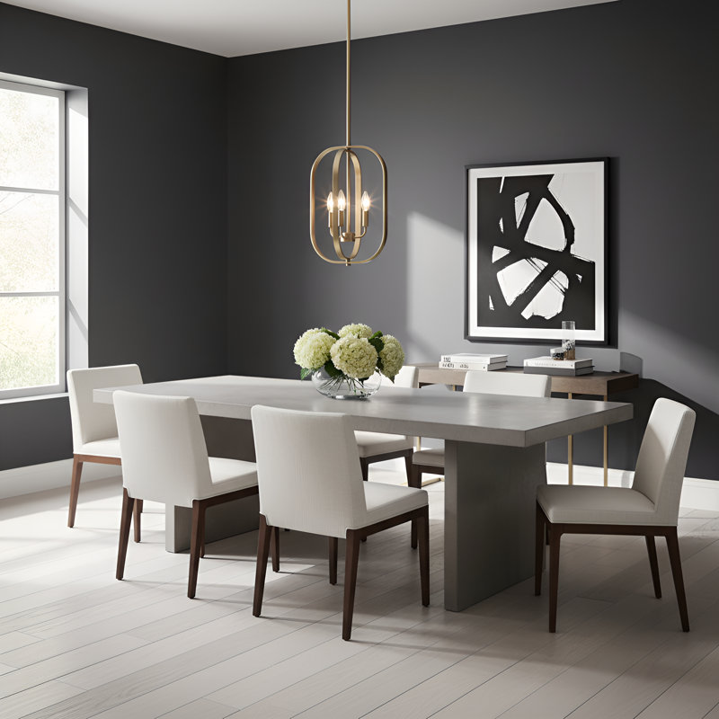 Loretto Three Light Chandelier from Generation Lighting , 3 Lights, Satin Brass, 15" H x 10.875" W x 10.875" D