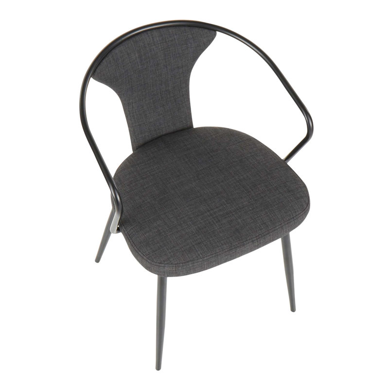 Industrial Dining Chair with Padded Comfort