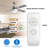 Kialah 52'' 4-Blades Ceiling Fan with LED Lights & Remote Quiet Motor