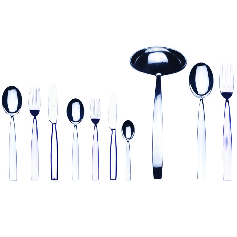 Ensemble de couverts Med Méditerranéeea avec couteaux H / H - 45 pièces - Acier inoxydable
