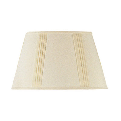 Side Pleated Linen Lamp Shade, Spider Fitting, Beige, 16L x 16W x 10H Inches