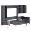 Lit escamotable avec rangement hydraulique, canapé, tablettes et tiroirs Murphy-13886866