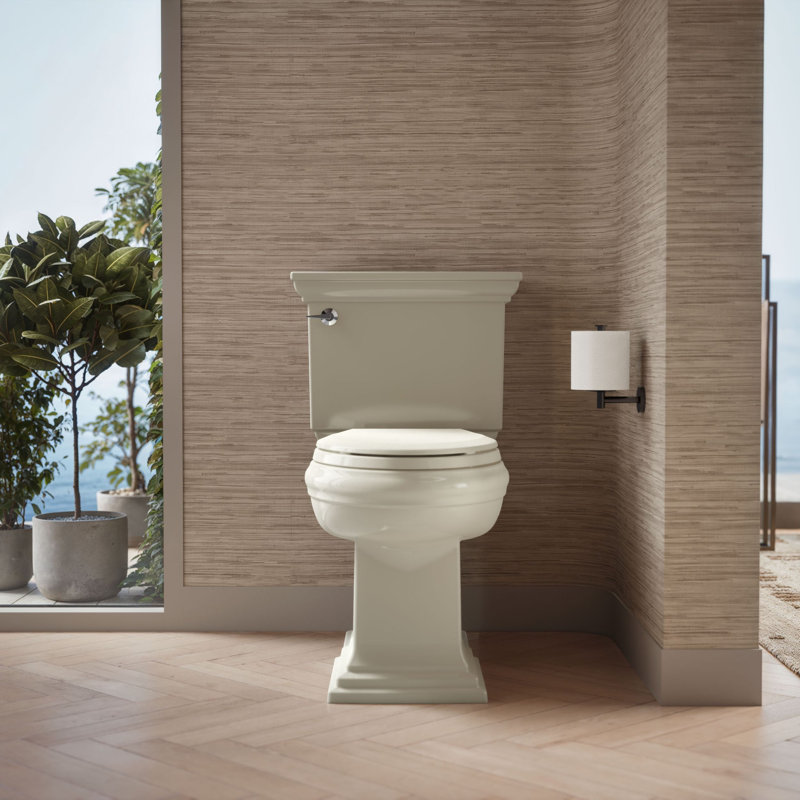 Lustra with Quick-Release Hinges Toilet Seat, Almond, Elongated