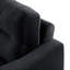 Confortable en velours noir pour les petits espaces, structure stable pour la maison: conception rembourrée et respirante
