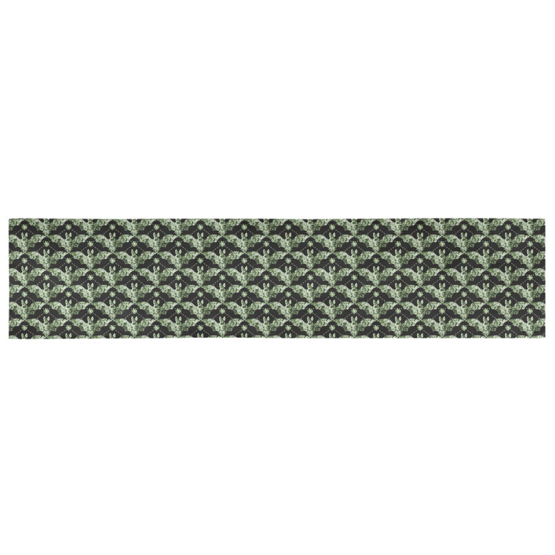 Avicia Geometric Table Runner, 90" x 16", Green, Cotton Twill