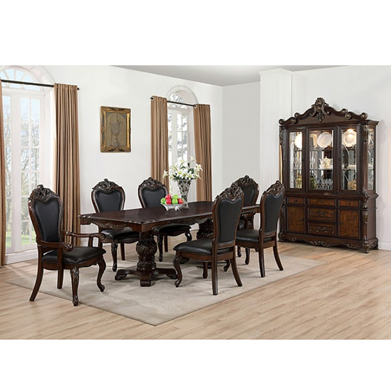 Chaise avec accoudoirs Lohey (ensemble de 2), Noir, Cerise foncée