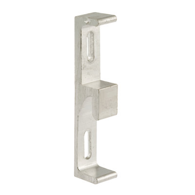 Sliding Door Keeper with Zinc Diecast, Aluminum Finish (Single Pack)