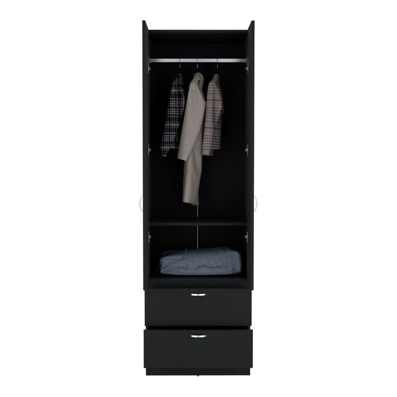 Armoire Marlton, chambre à coucher, Noir