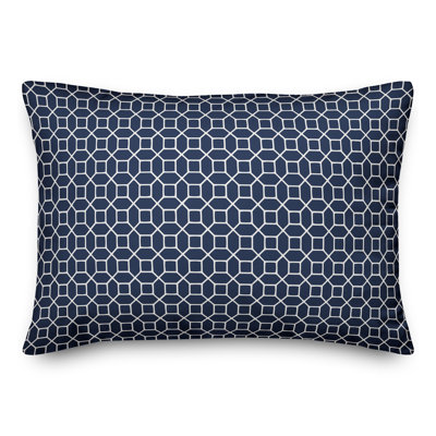 Coussin extérieur hexagonal bleu marine