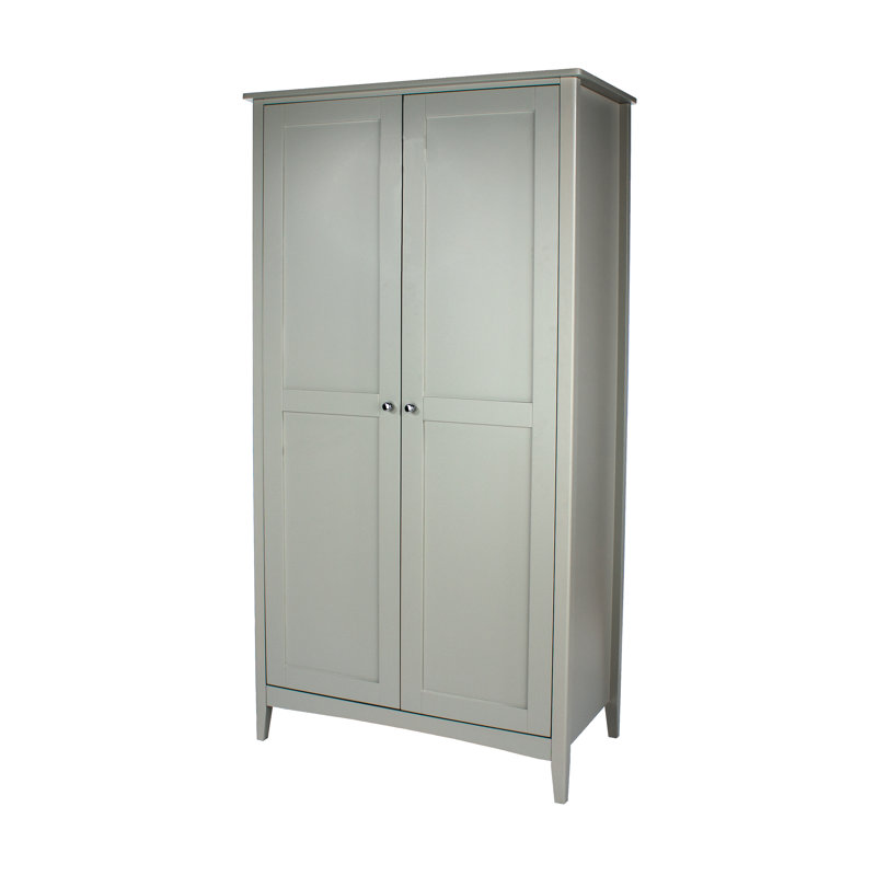 Dunkirk 2 Door full hanging wardrobe with internal shelf, Grey