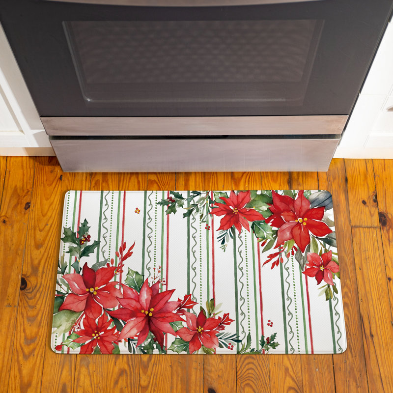 Tapis anti-fatigue VivaStyle Poinsettia Bliss, 30 po x 18 po