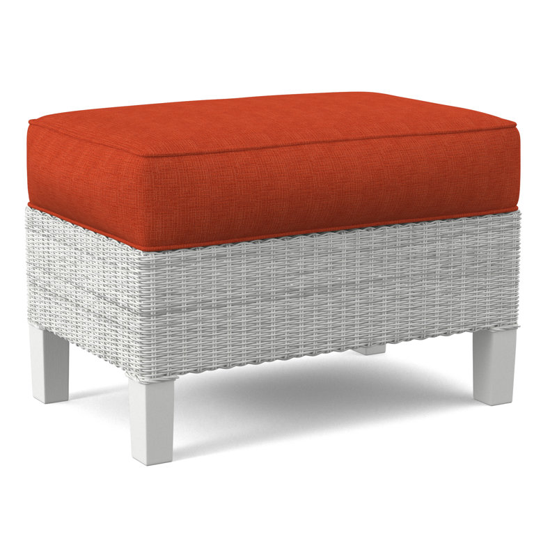 Gibraltar Ottoman, Frost White, White Performance Fabric; 0851-94