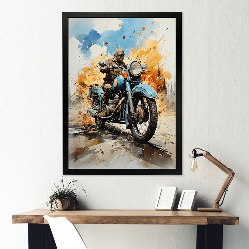 Industrial Industrial Moto I, Cadre simple noir, H 32 po x l 16 po x P 1 po