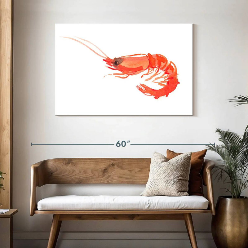 Brampt crevette orange, H 30 po x l 45 po