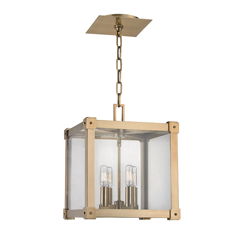 Forsyth 4 - Light Chandelier, 15.25" H x 12.25" W x 12.25" D, Polished Nickel