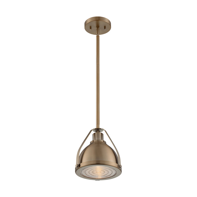 Ebru 1 - Light Unique/Statement Pendant, Burnished Brass, 9.13" H x 8.75" W x 8.75" D