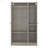 3-Door Shutter Wardrobe With Shelves, Gray
