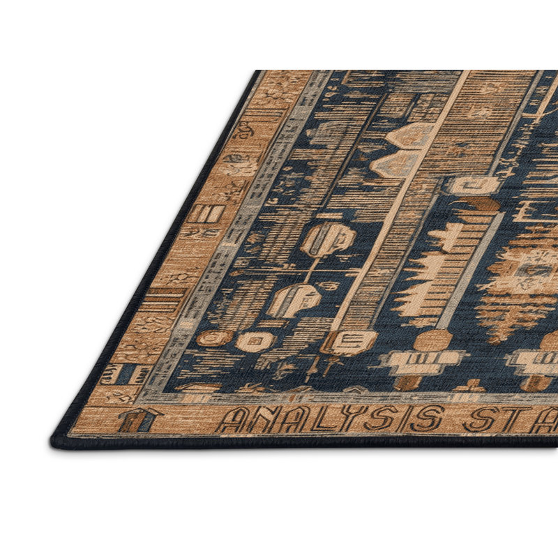 Tapis brun lavable à la machine, Rectangle 5 pi x 7 pi