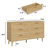  Seeneytown Rattan 6-Drawer Boho Dresser with Gold Handles,47.2"W Wood Chest of Drawers for Bedroom-2128442453