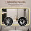 Miroir 48 po x 32 po pour salle de bain noir