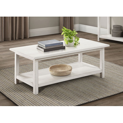 Table basse avec tablette en bois vieilli Geddies