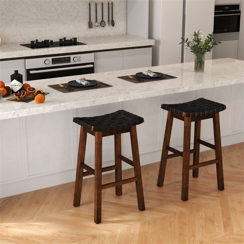 Counter Stool with Solid Wood Frame
