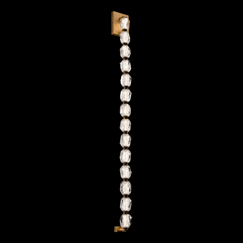 Seduction LED Armed Sconce, Aged Brass, 38.5" H x 4.75" W x 3.75" D