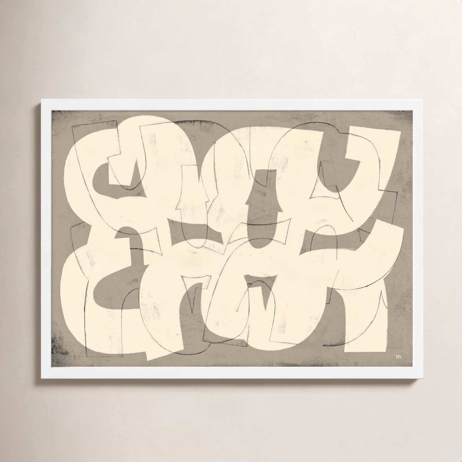 Drawing By StudioM by StudioM, 21" H x 30" W x 1.25" D, White Framed Paper