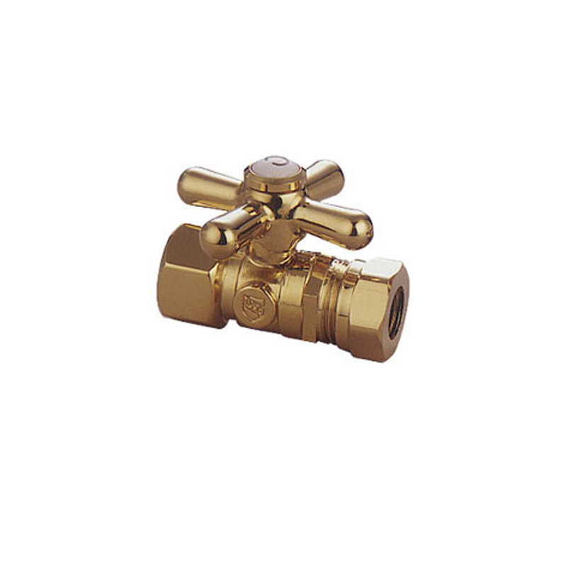Quarter Decorative Turn Valve, Polished Brass