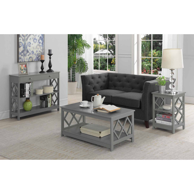 Table basse 39,5 "avec tablette Dimson, Gris