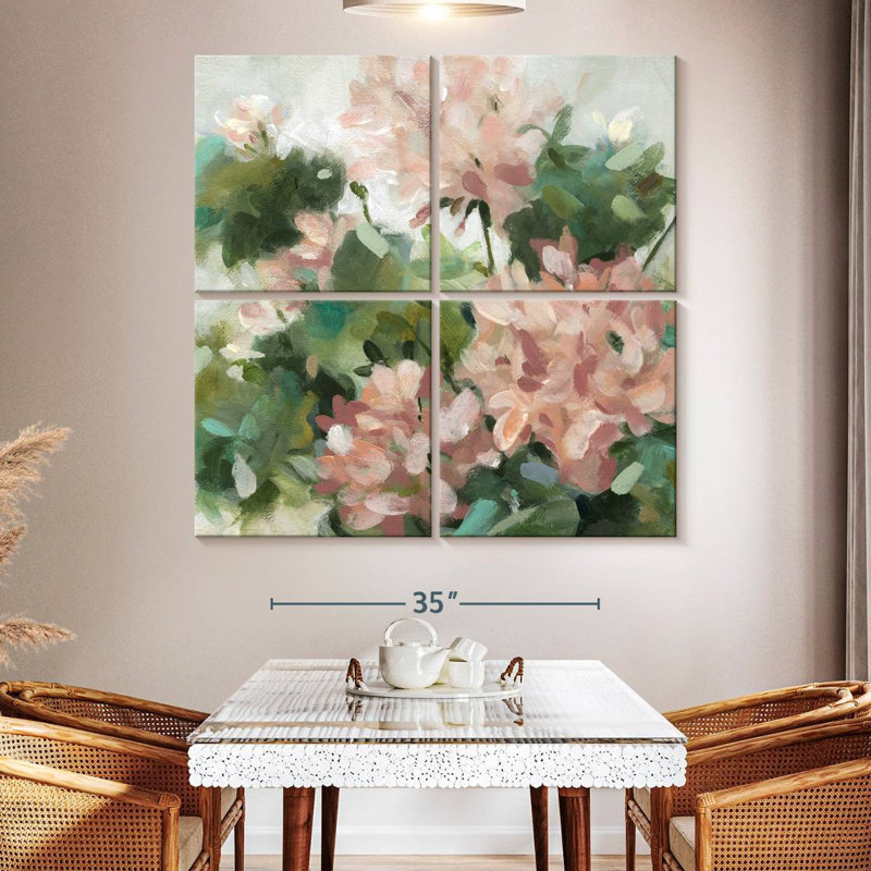 Geranium Garden, 50" H x 50" W