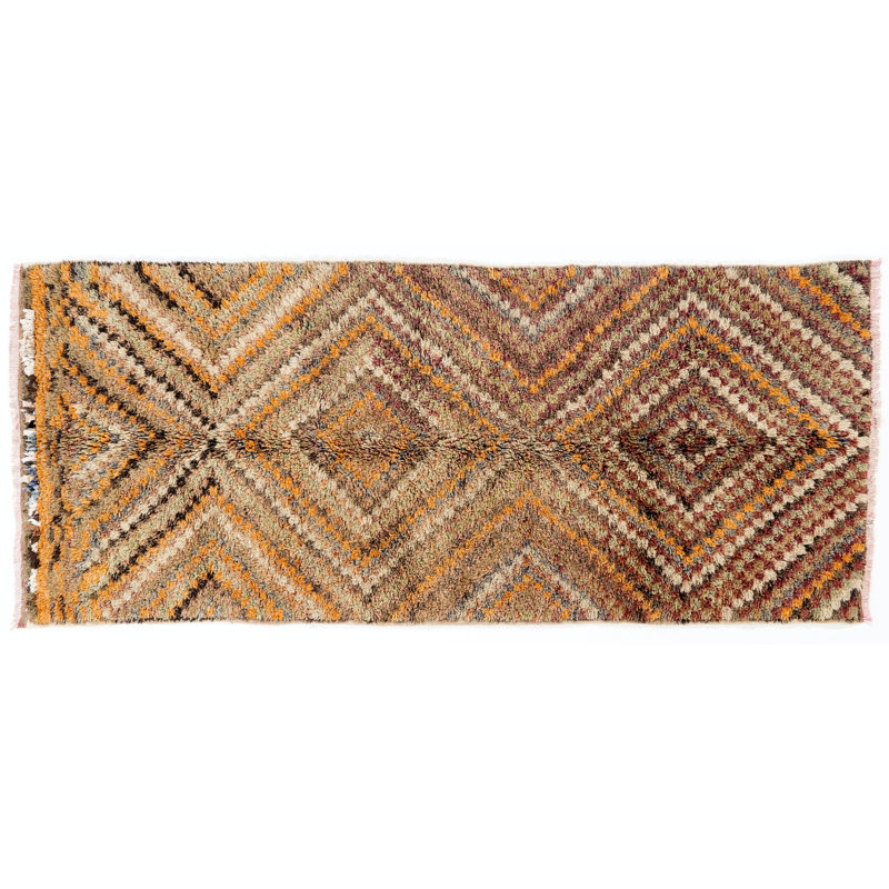Checkered Midcentury Tulu Rug in Soft Colours