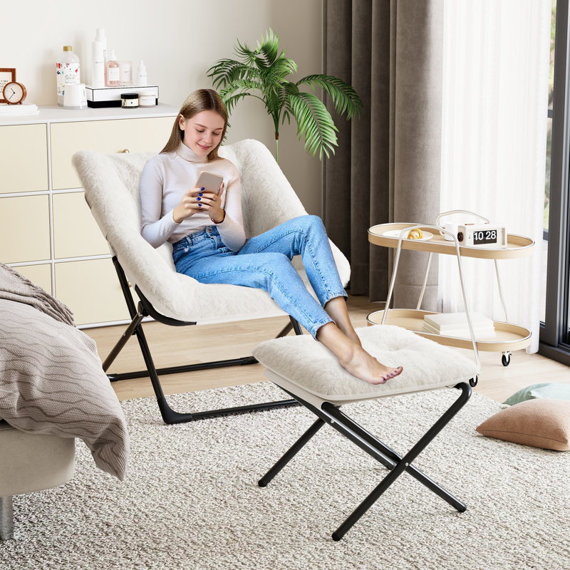 Upholstered Accent Chair, Beige