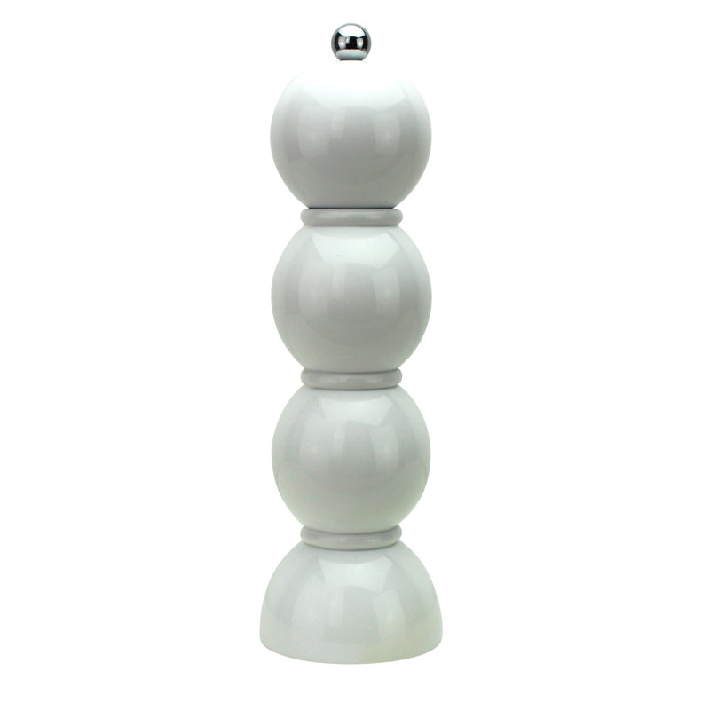 Bobbin Wood Salt & Pepper Mill, White