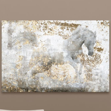 «Animals Courir», reproduction d'art graphique, H 24 po x l 36 po, Toile tendue