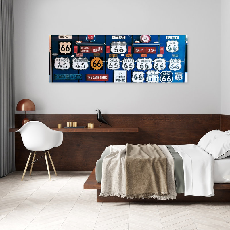 Route 66, collection d'art mural contemporain, H 20 po x l 60 po