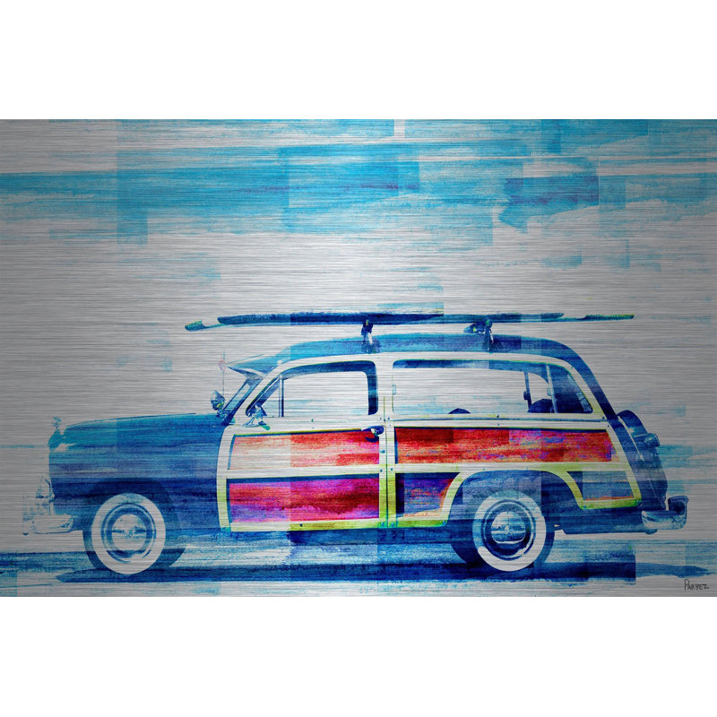 «Surf Day» par Elysant - Reproduction sans cadre sur métal, 30 po x 45 po