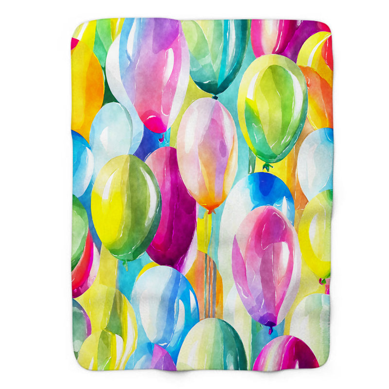 Célébration de ballons - couverture 1 pièce, Grand lit