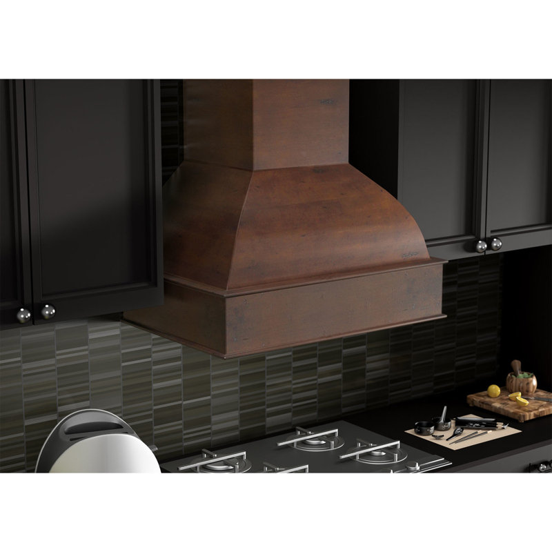 36" Wood 700 CFM Ducted Wall Mount Range Hood, Unfinished Wood, 700 CFM, 30" W,