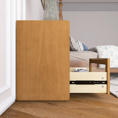 Mid Century Modern Nightstand With Charging Station