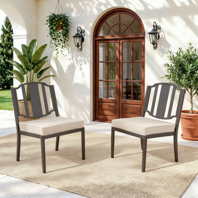 Chaises de patio en aluminium avec coussins Sunbrella®