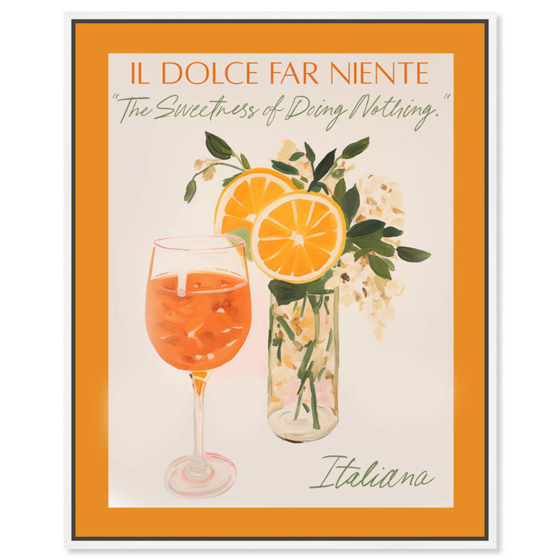 «Dolce far Niente», plage, art côtier par Art Remedy, Cadre flottant blanc, H 25 po x l 21 po x P 1,8 po