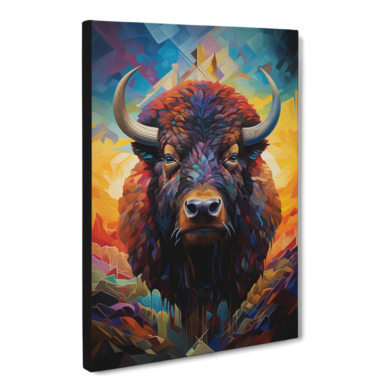 Buffalo Orphism No.3 - Wrapped Canvas, 60cm H x 40cm W x 3cm D
