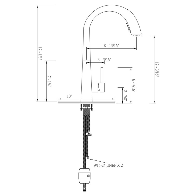 Laguna Brass Pull Down Kitchen Faucet
