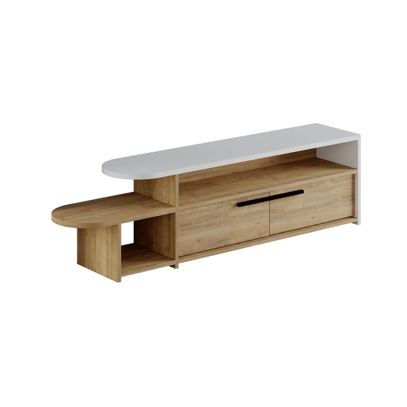 Kraay TV Stand for TVs up to 88", Oak/White
