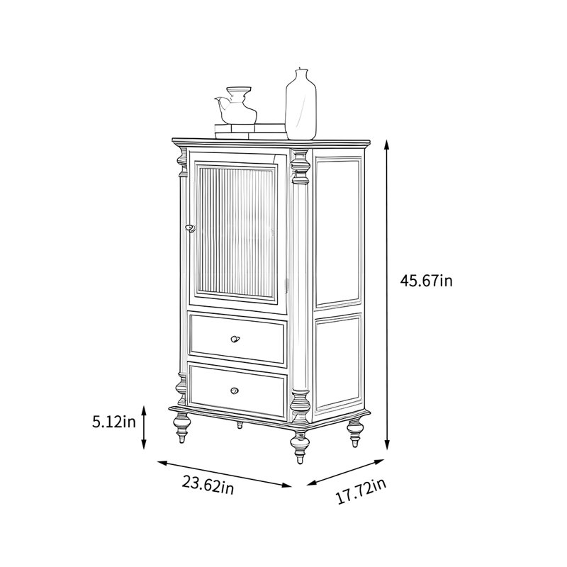 Vitrine en verre, Brun