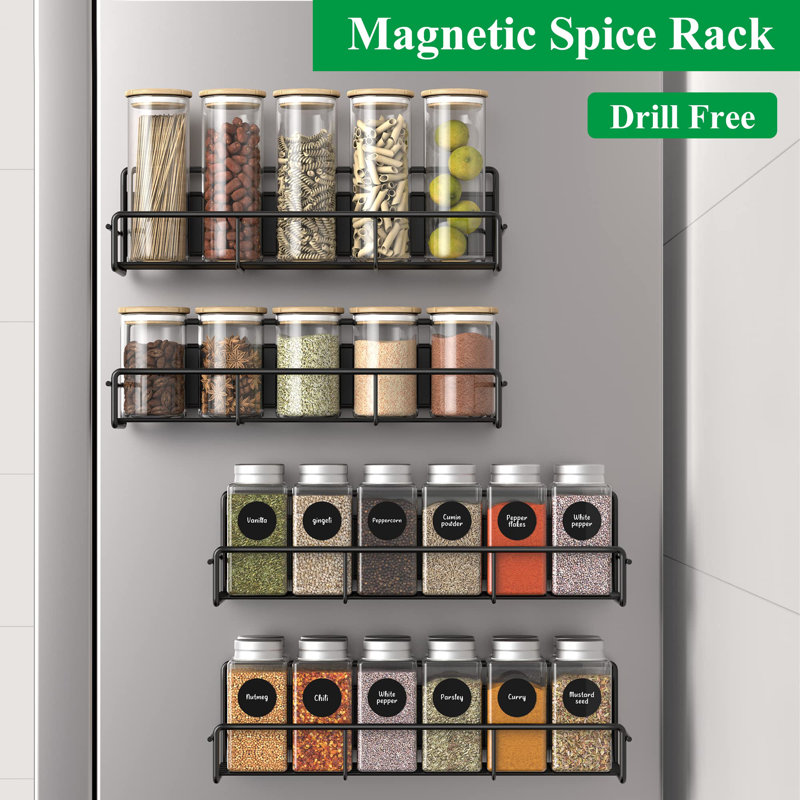 Wall Spice Rack, Black