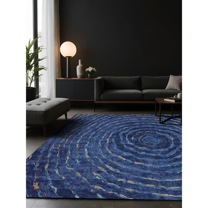 Tapis gris soyeux et moelleux, Carré 3 pi