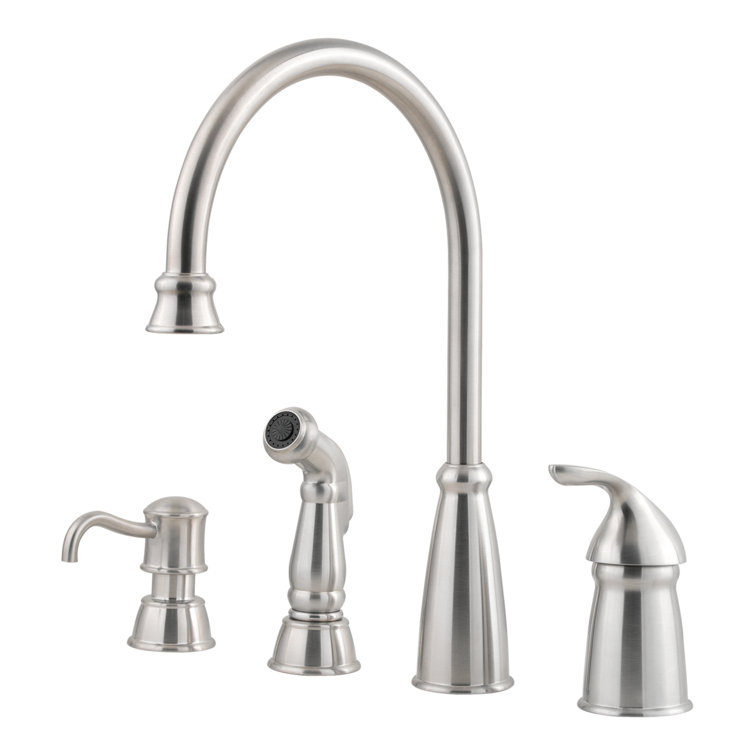 Pfister GT26-4CBS Avalon Single Handle Kitchen Faucet with Side Spray