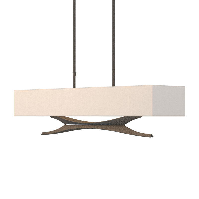 Moreau 4 - Light Kitchen Island Pendant, Flax, Natural Iron